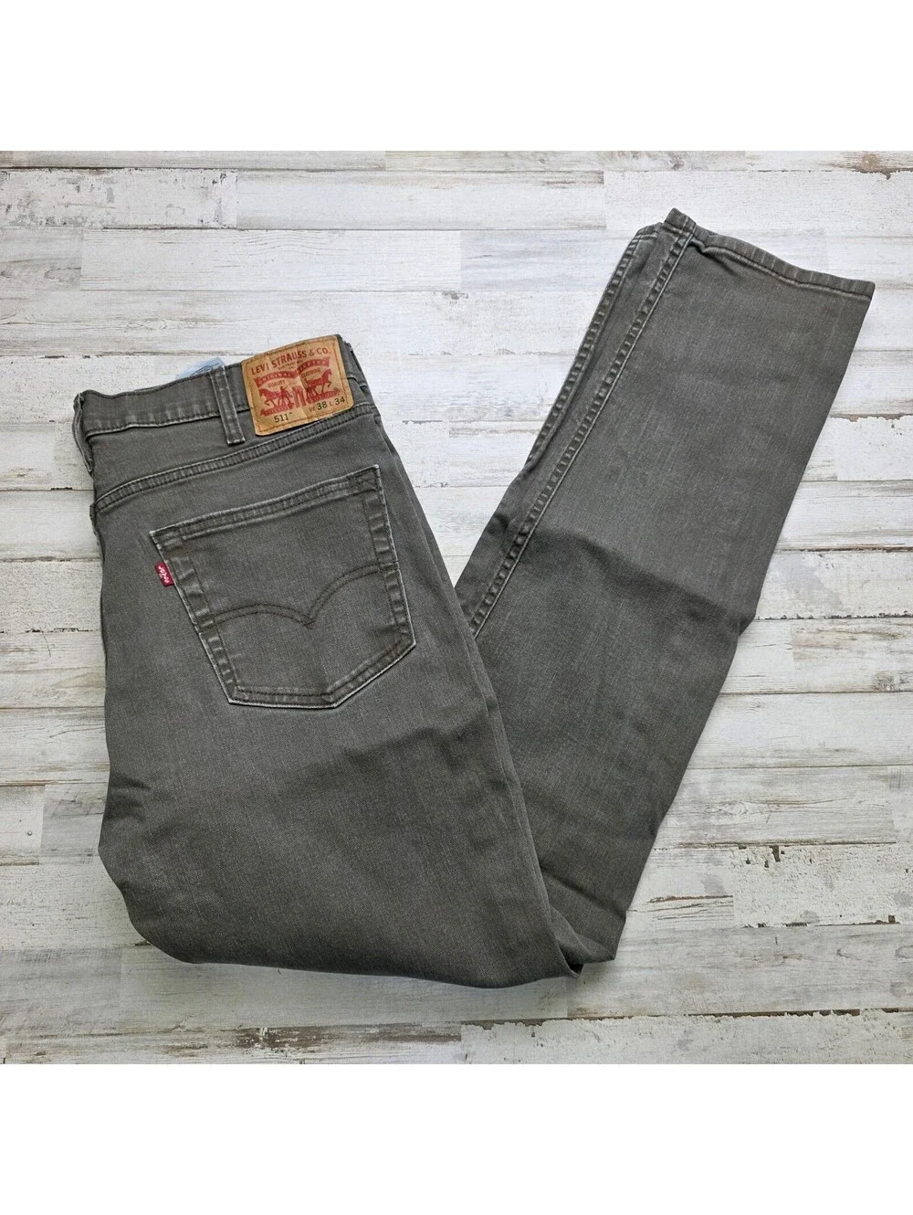 Levi's 511 Men's Jeans 38x34 Brown Denim Cotton Blend Stretch Comfort